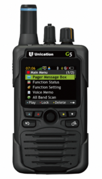 Load image into Gallery viewer, Front View of Unication G5 P25 Pager

